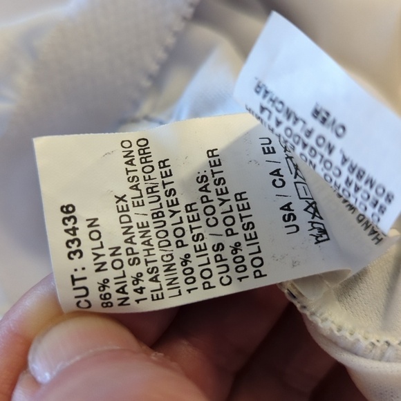 Athena Women's Coastal Geo Print One Piece Swimsuit Blue White NWOT Size 10 - Picture 13 of 16